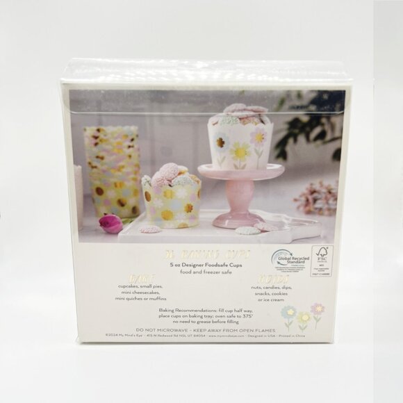 NEW 2x My Minds Eye Gold Foiled Pastel Flowers Baking Cups - 36 Count - Picture 5 of 5